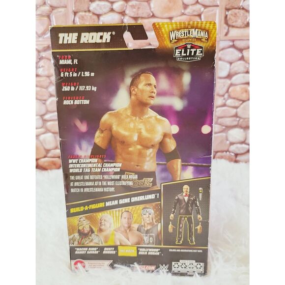 WWE Elite Collection The Rock Wrestle Mania Mattel Mean Gene Build A Figure 2022 - Picture 4 of 6